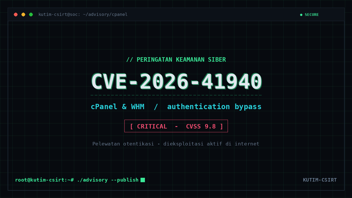 Kerentanan cPanel & WHM CVE-2026-41940 Dieksploitasi Secara Aktif