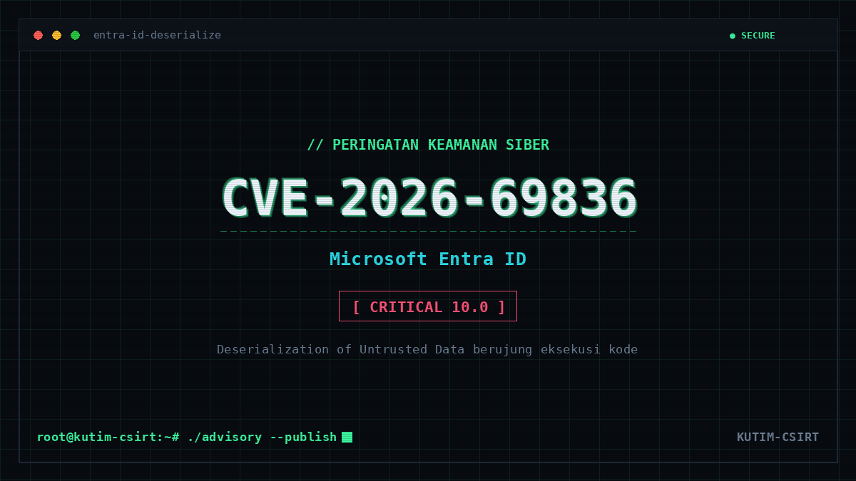 Peringatan Keamanan: Kerentanan CVE-2026-69836 pada Microsoft Entra ID