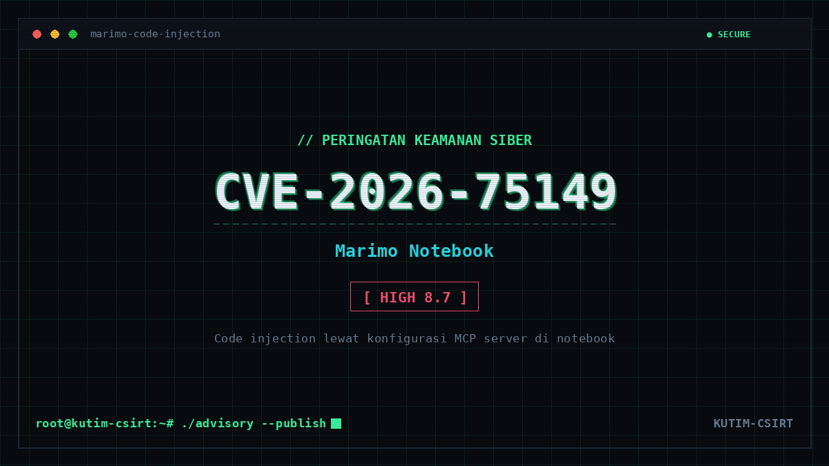 Peringatan Keamanan: Kerentanan CVE-2026-75149 pada Notebook Marimo